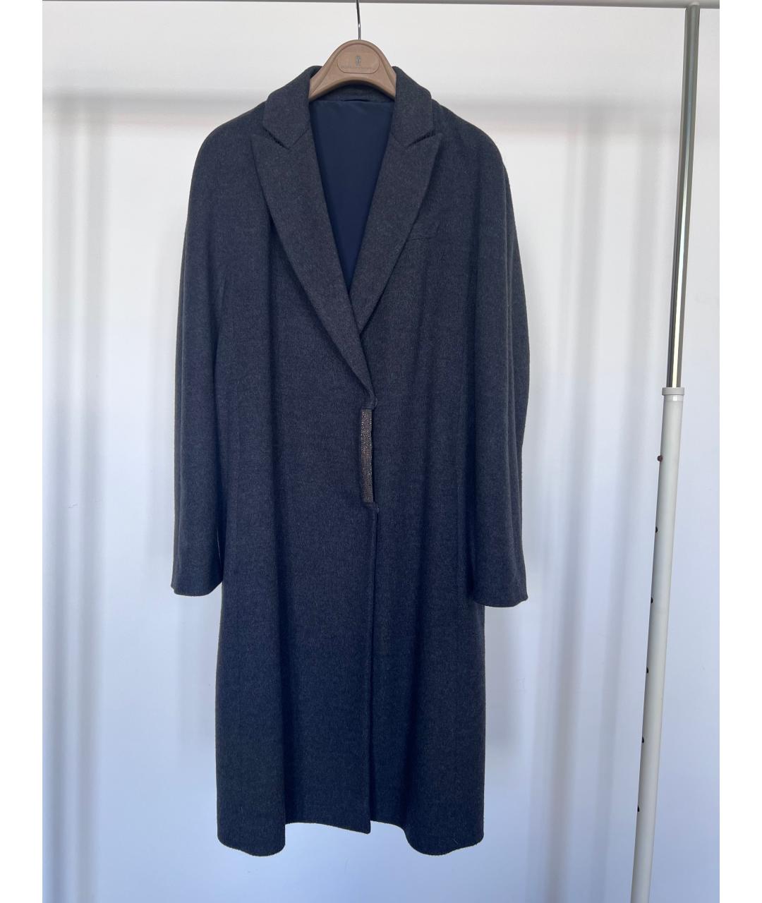 BRUNELLO CUCINELLI Серое пальто, фото 2