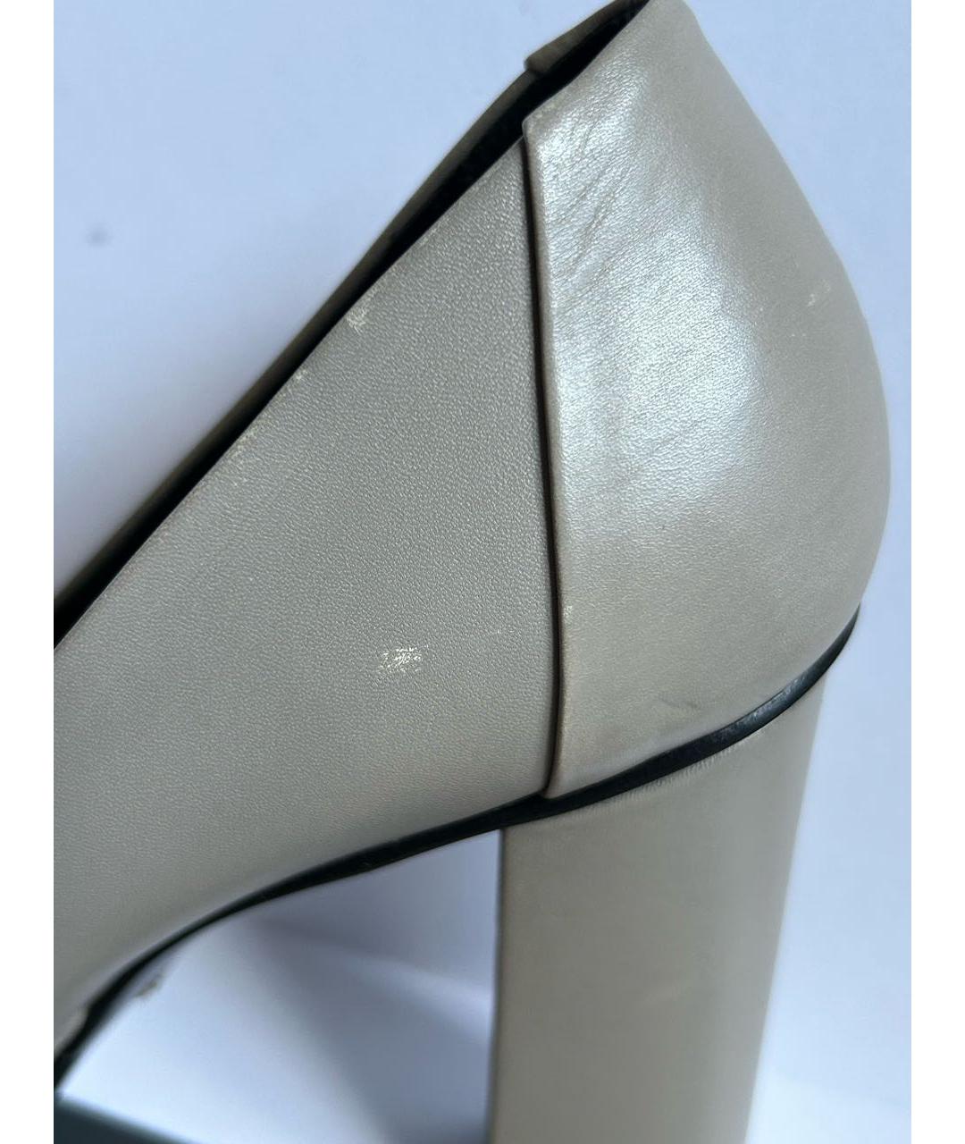 GUCCI Серые кожаные туфли, фото 6