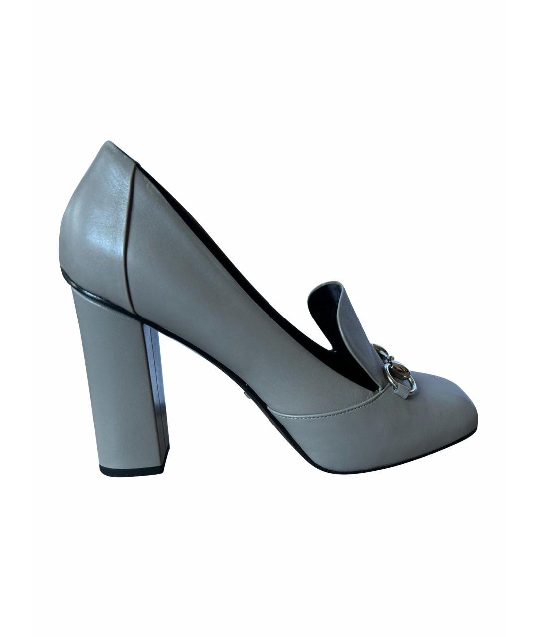 GUCCI Серые кожаные туфли, фото 1