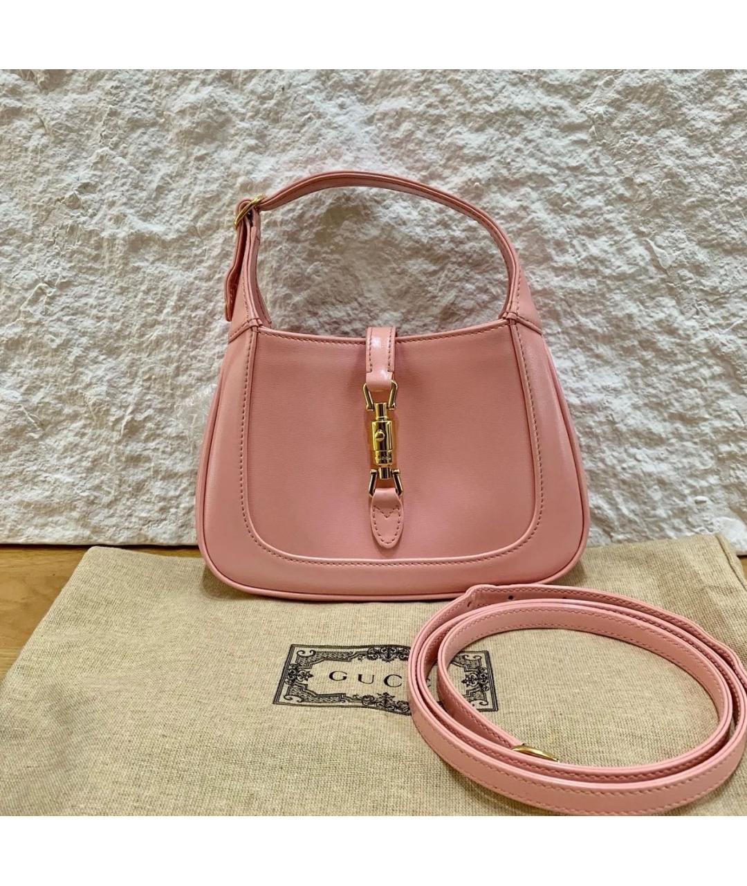GUCCI Розовая кожаная сумка через плечо, фото 6