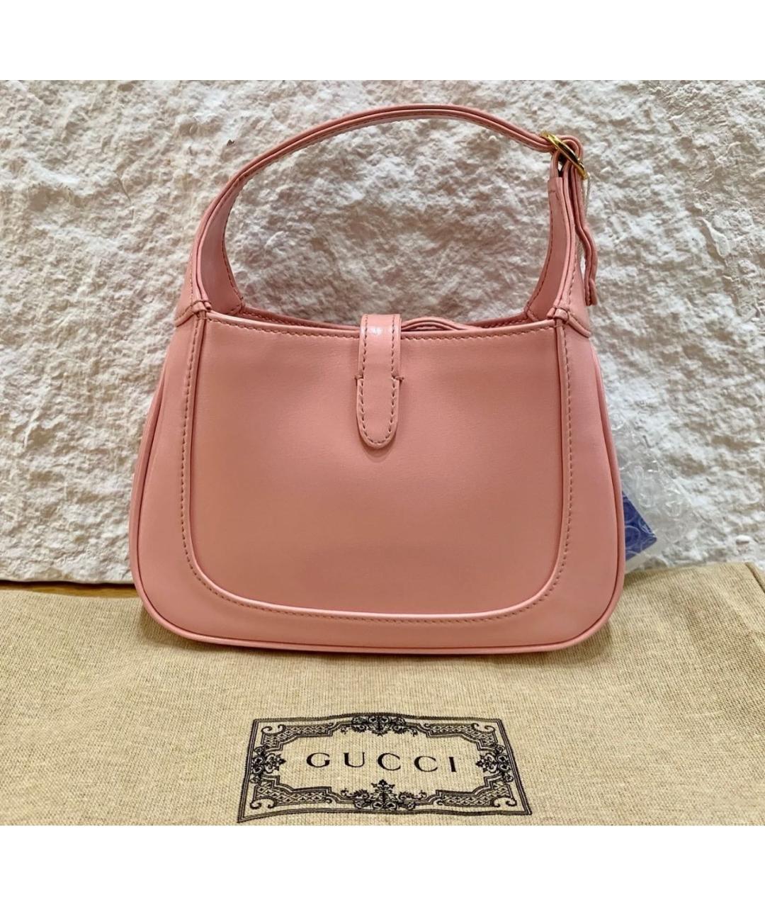 GUCCI Розовая кожаная сумка через плечо, фото 2