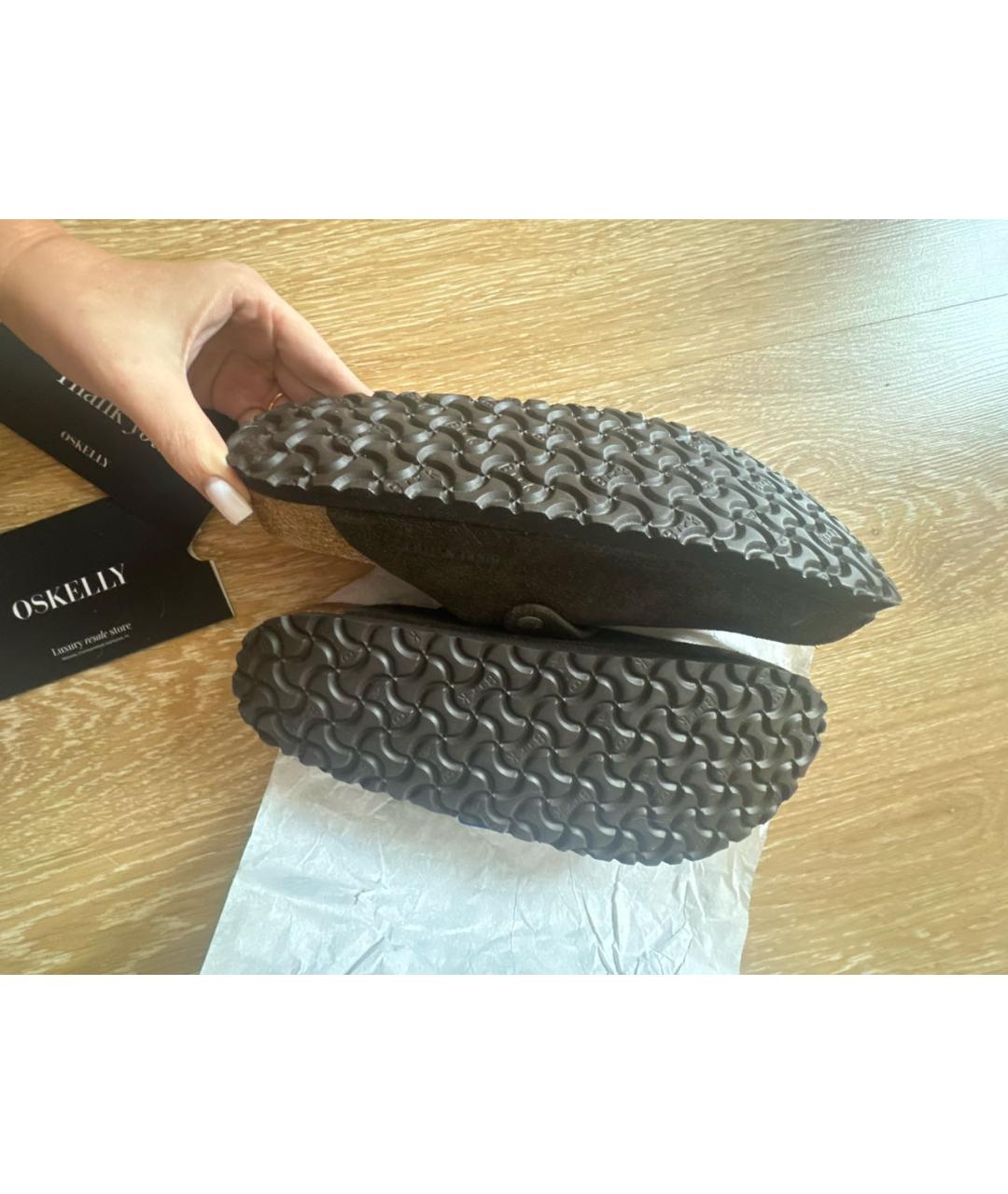 BIRKENSTOCK Коричневые замшевые лоферы, фото 7