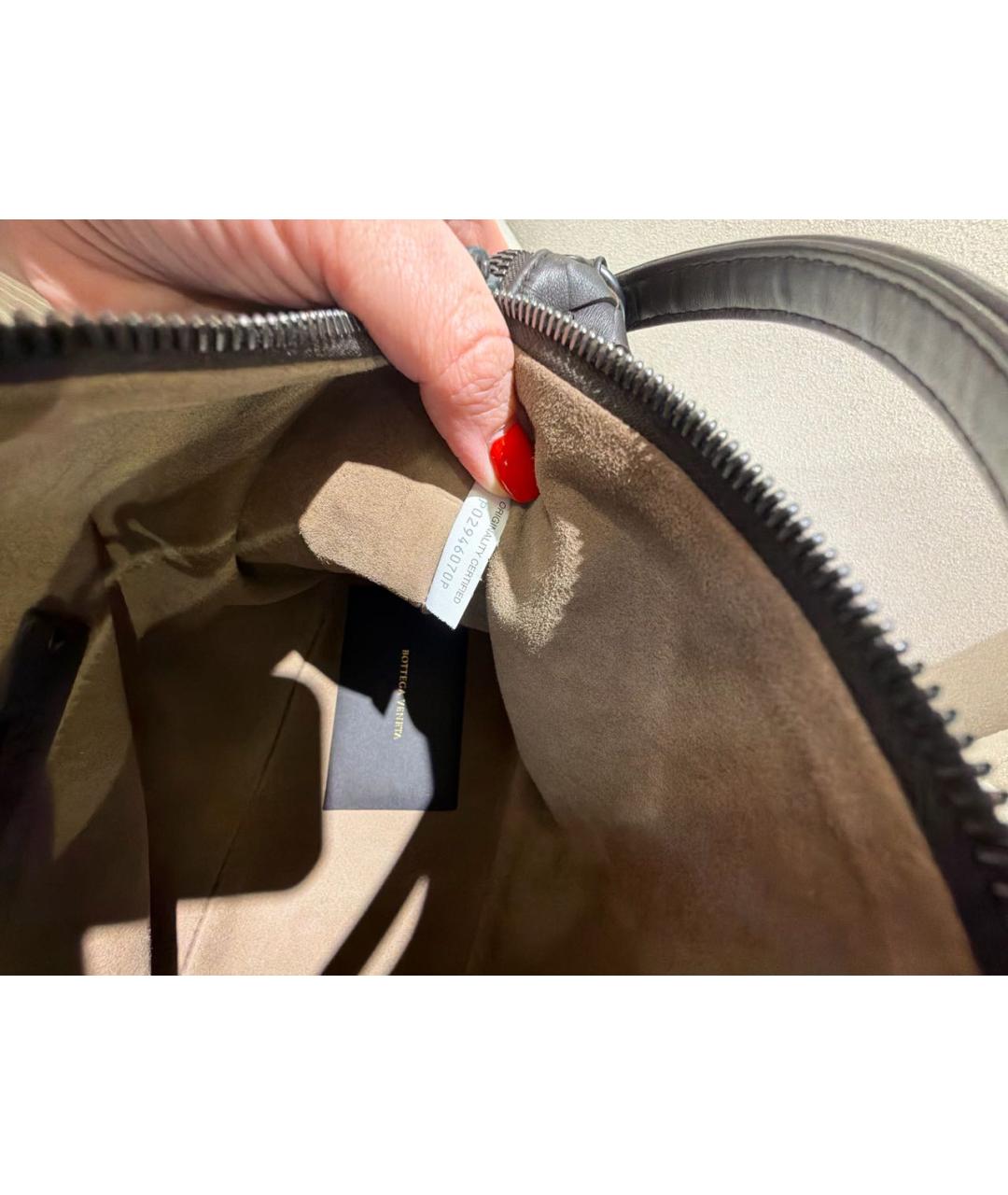 BOTTEGA VENETA Коричневая кожаная сумка через плечо, фото 3