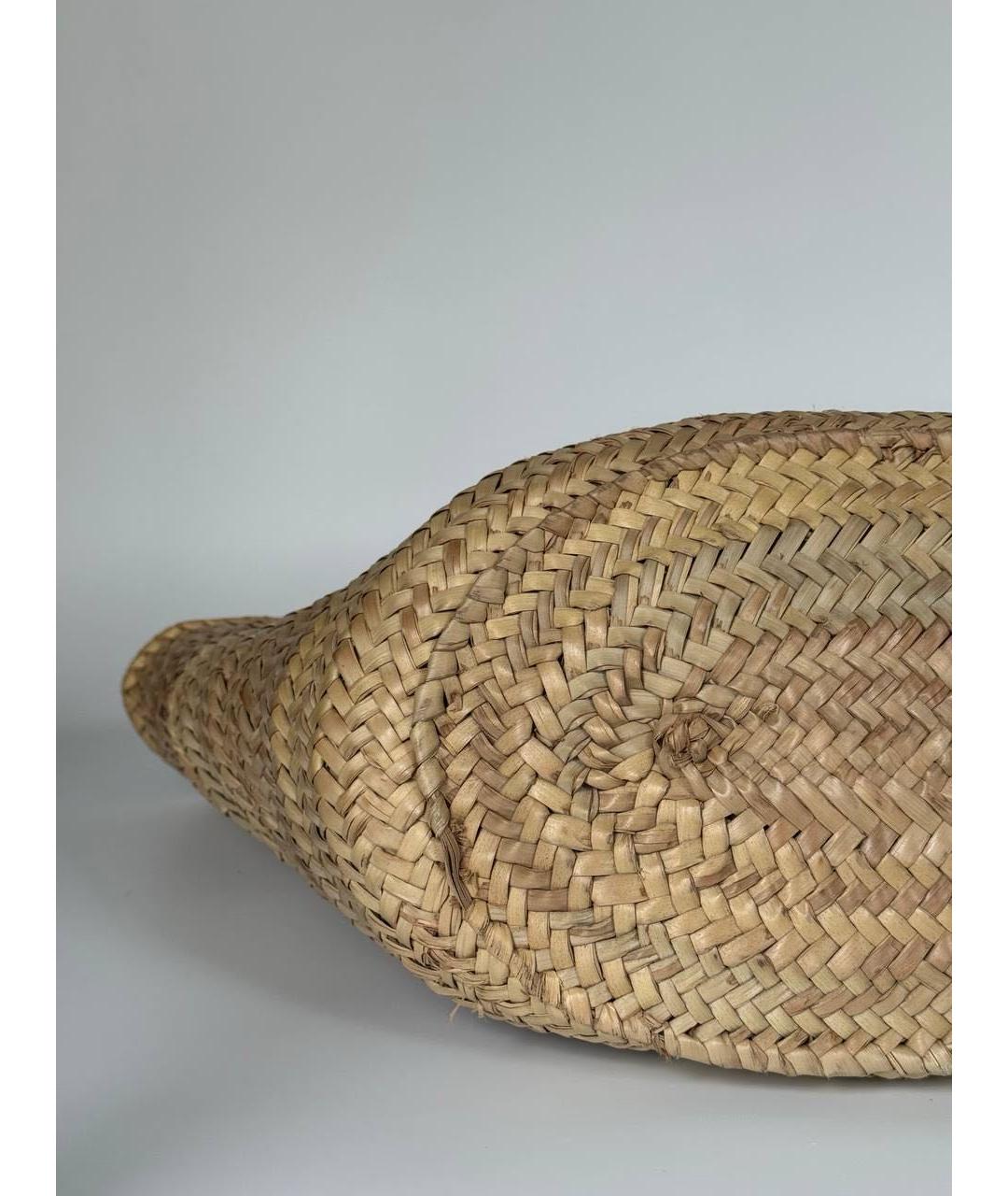 LOEWE Бежевая пелетеная пляжная сумка, фото 7