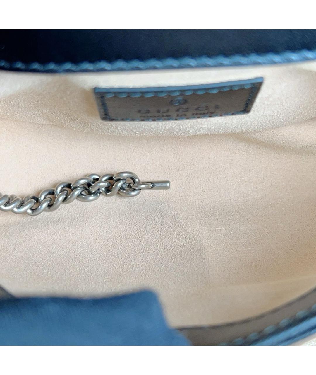 GUCCI Черная кожаная сумка через плечо, фото 7