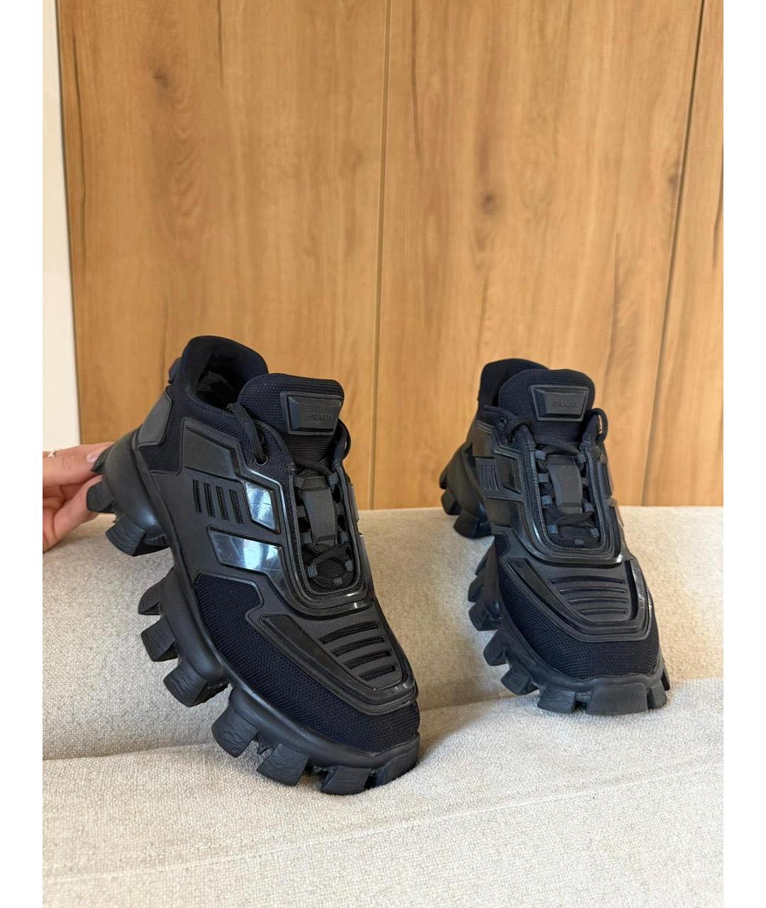 PRADA Черные кроссовки, фото 2