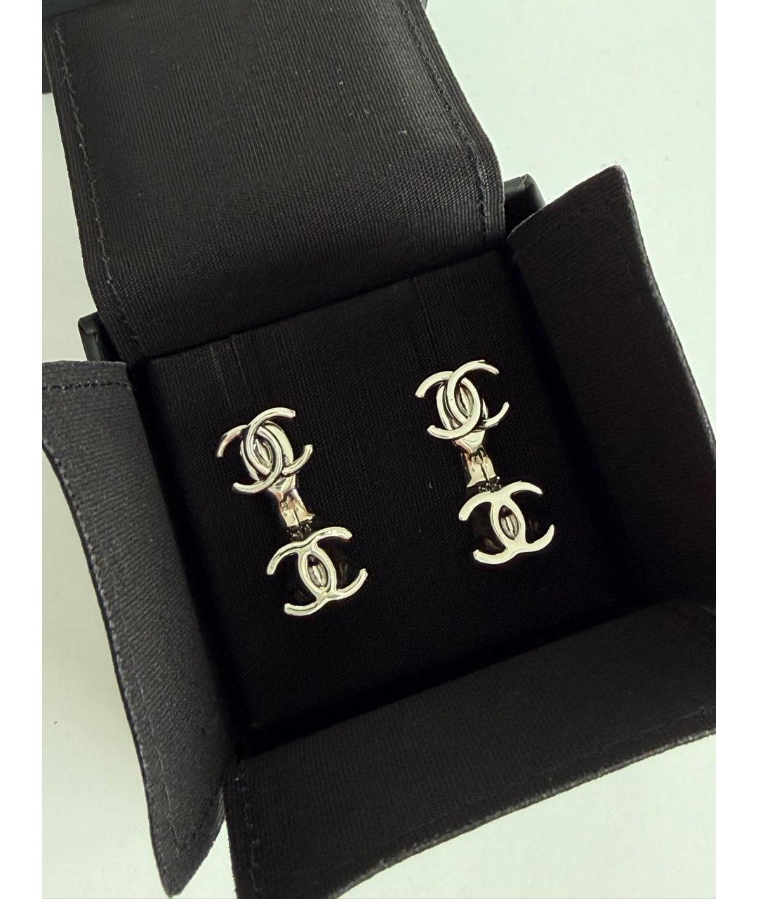 CHANEL Серебряные серьги, фото 2