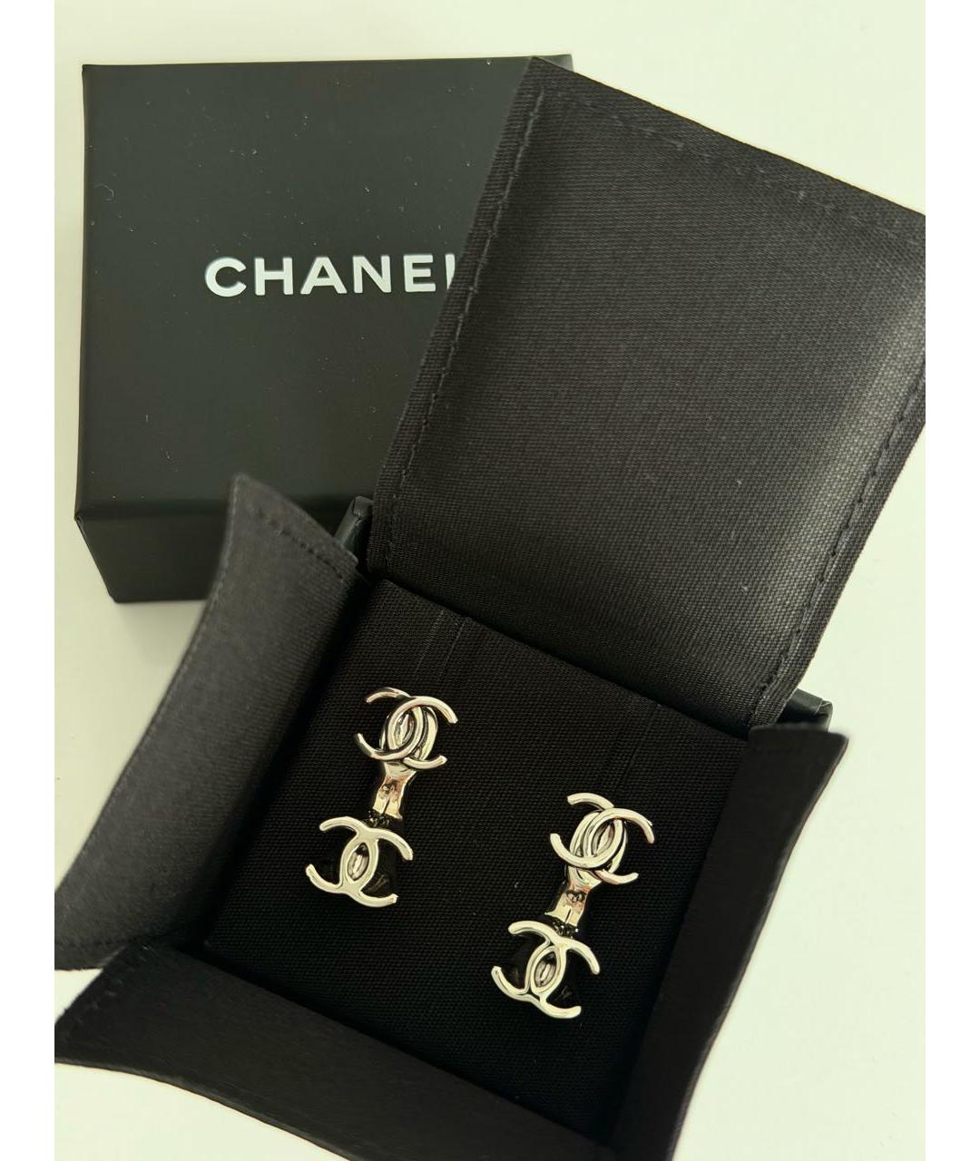 CHANEL Серебряные серьги, фото 3