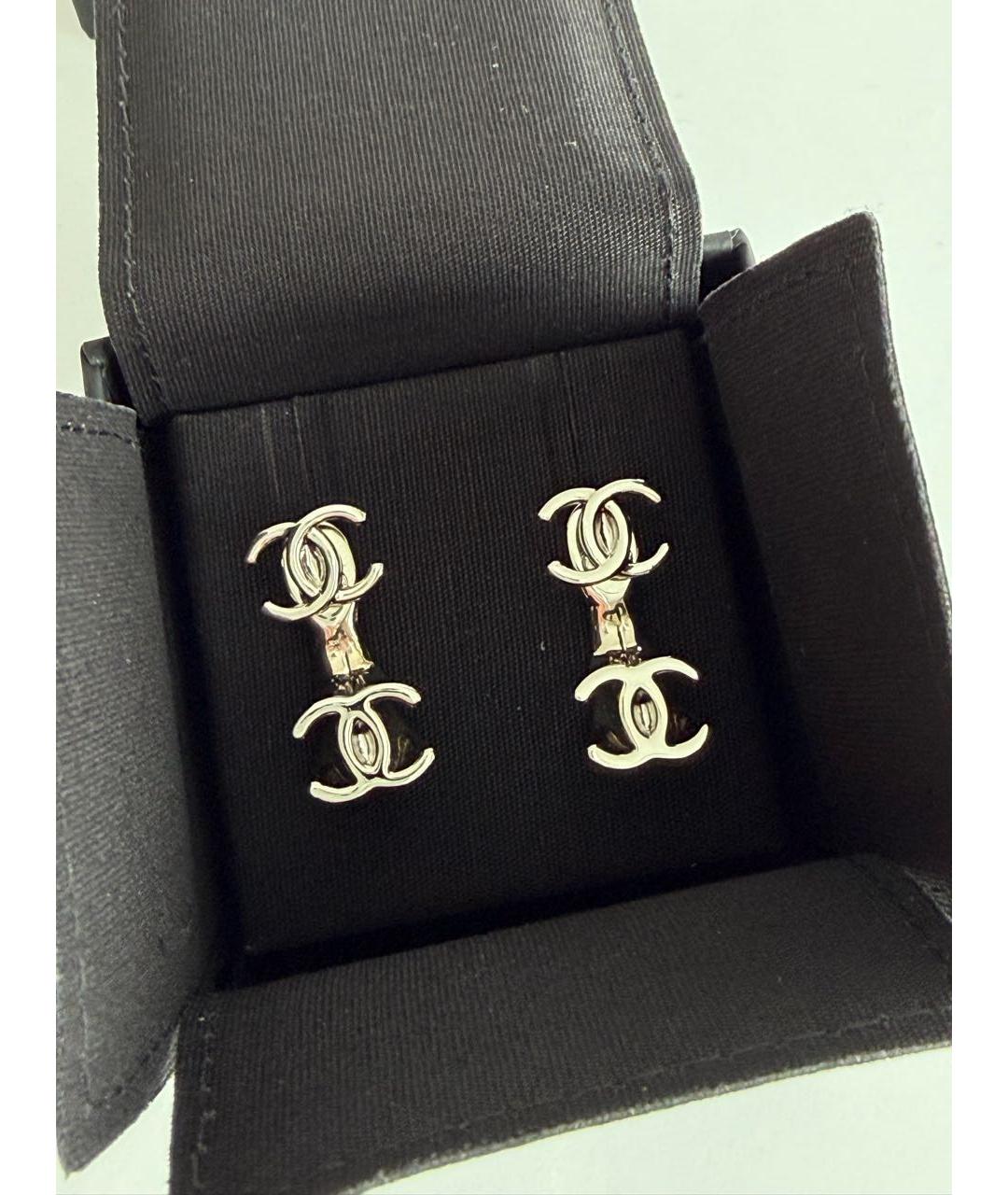 CHANEL Серебряные серьги, фото 4