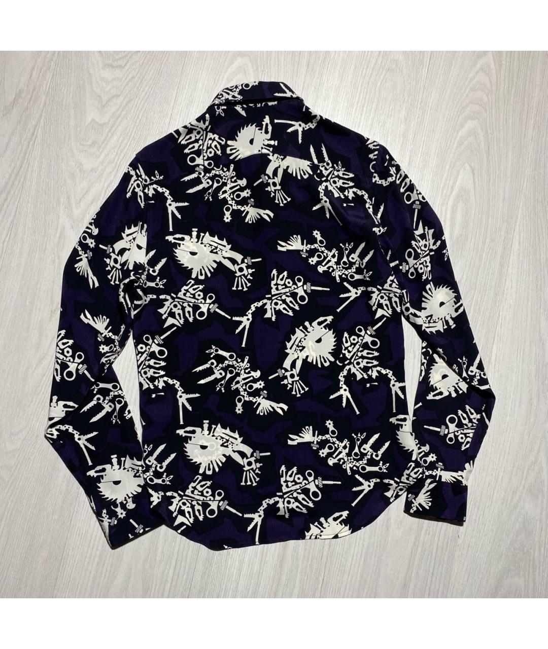 KENZO Фиолетовая шелковая блузы, фото 5