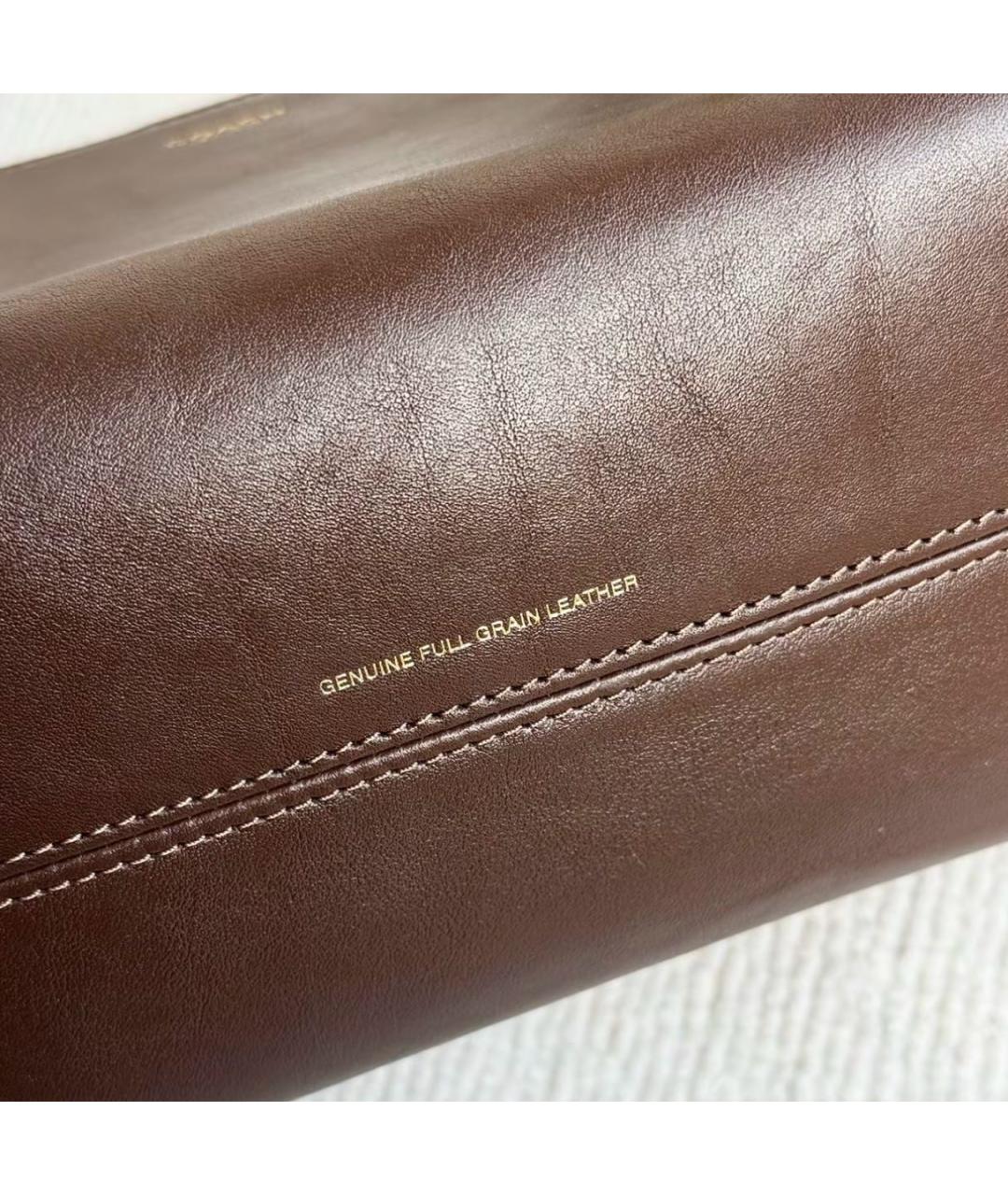 COACH Коричневая кожаная сумка через плечо, фото 7