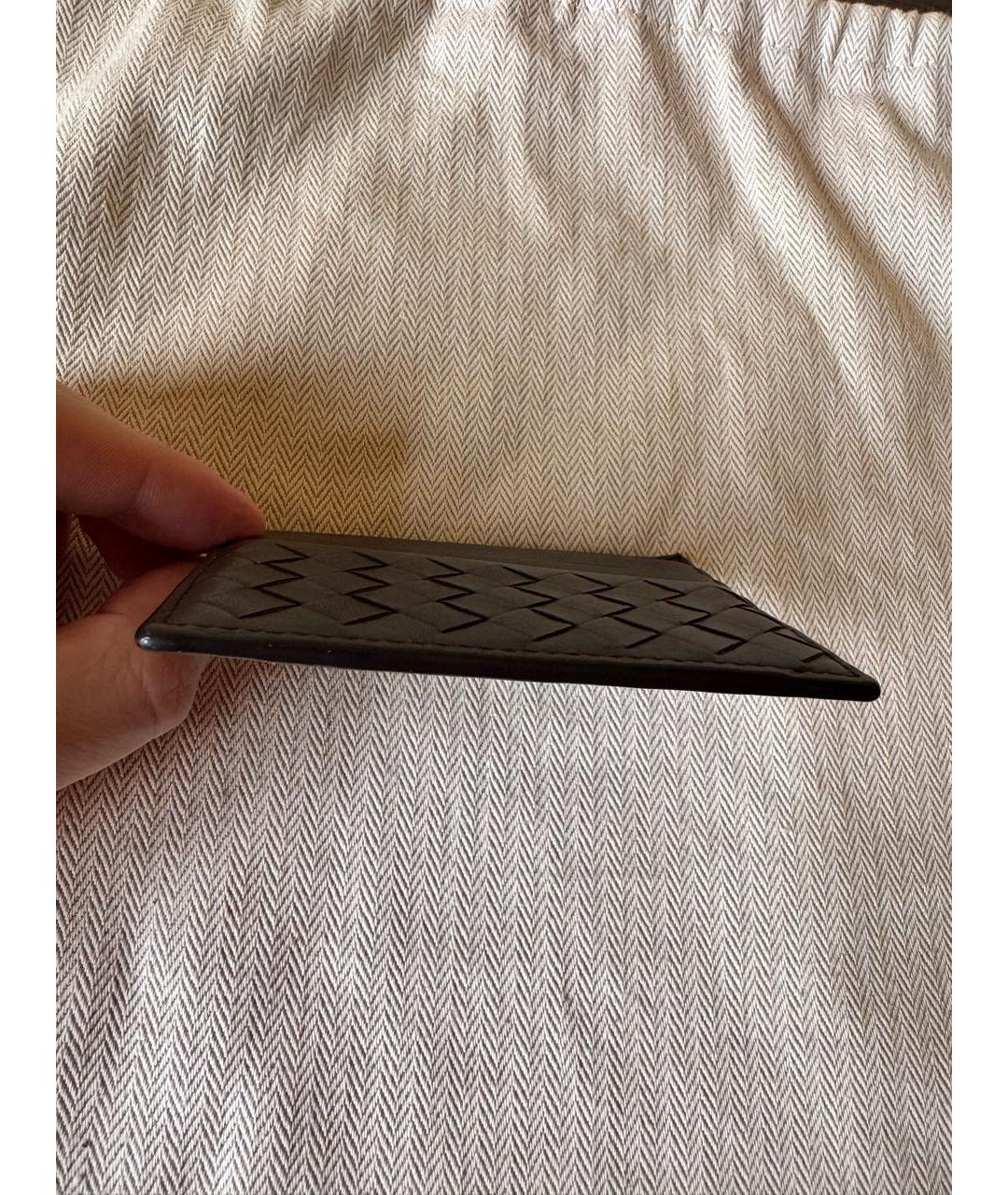 BOTTEGA VENETA Черный кожаный кардхолдер, фото 6