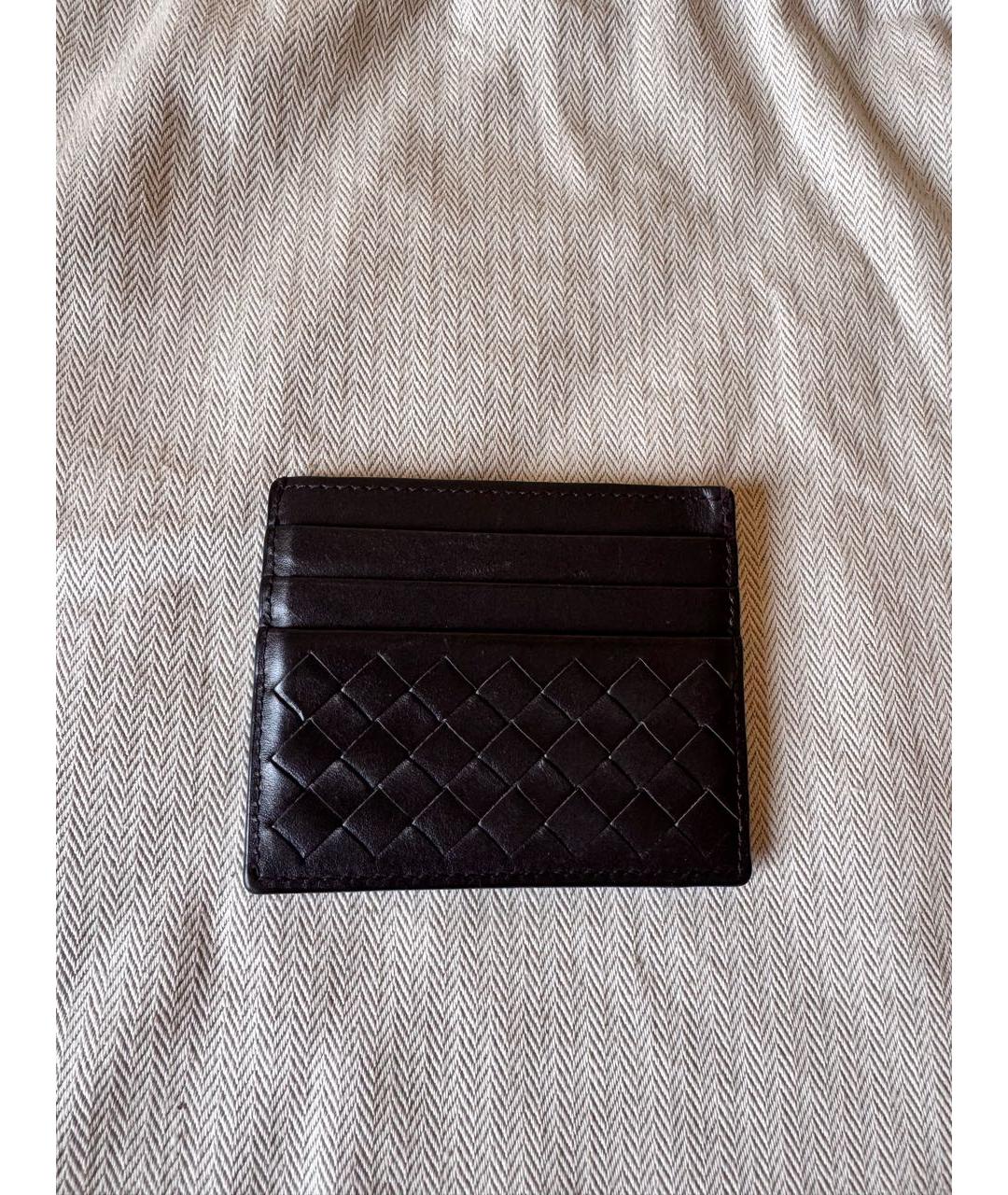 BOTTEGA VENETA Черный кожаный кардхолдер, фото 2