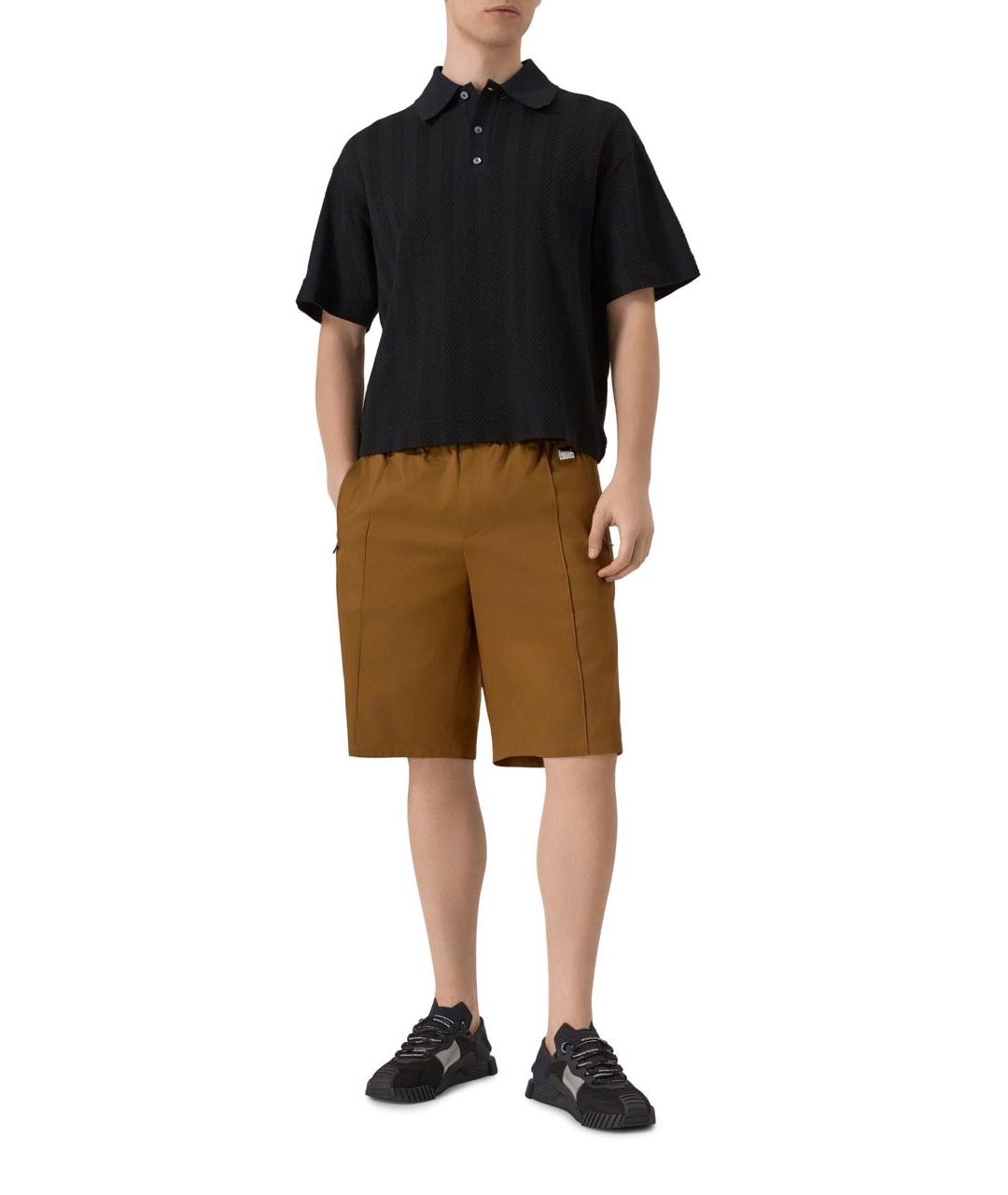 DOLCE&GABBANA Черные текстильные низкие кроссовки / кеды, фото 8