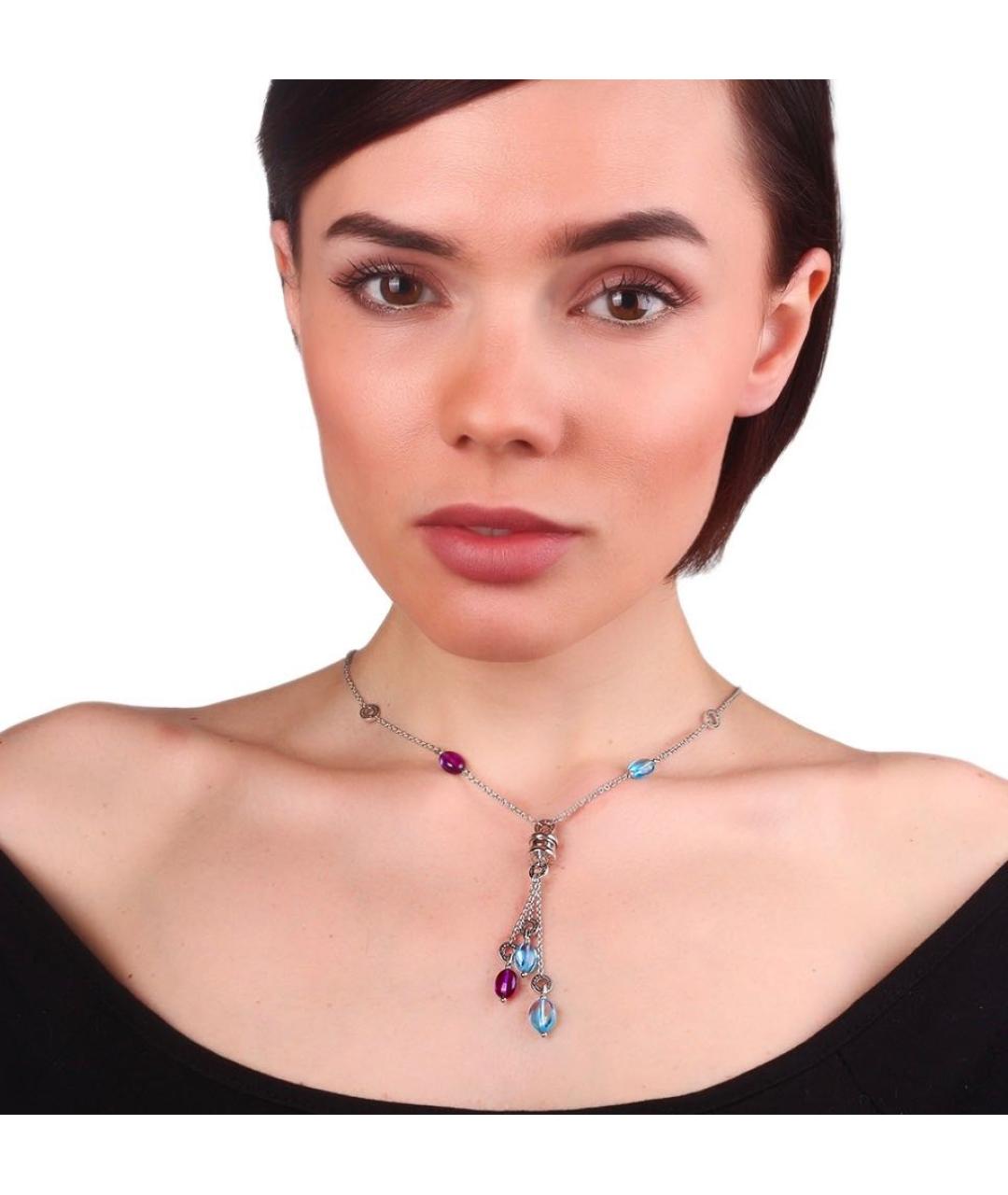 BVLGARI Мульти колье из белого золота, фото 8