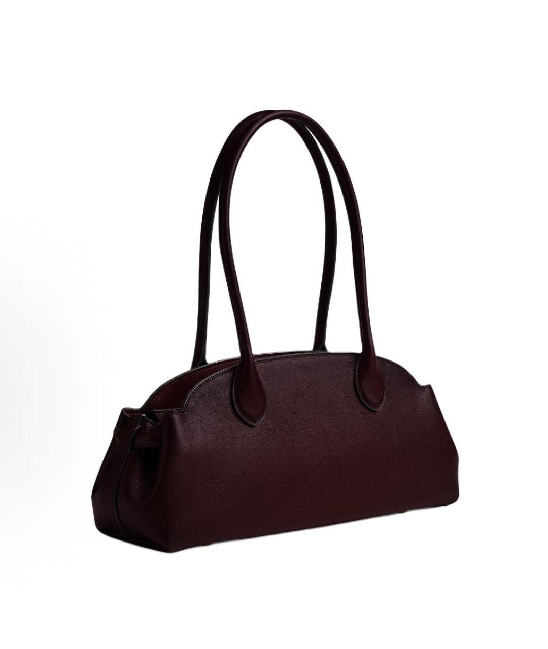 COACH Бордовая кожаная сумка через плечо, фото 2