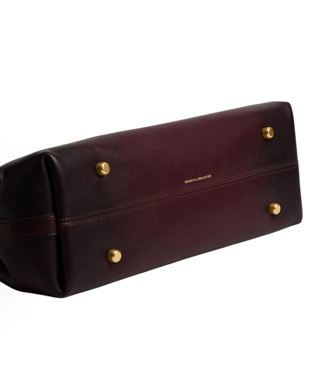 COACH Бордовая кожаная сумка через плечо, фото 8