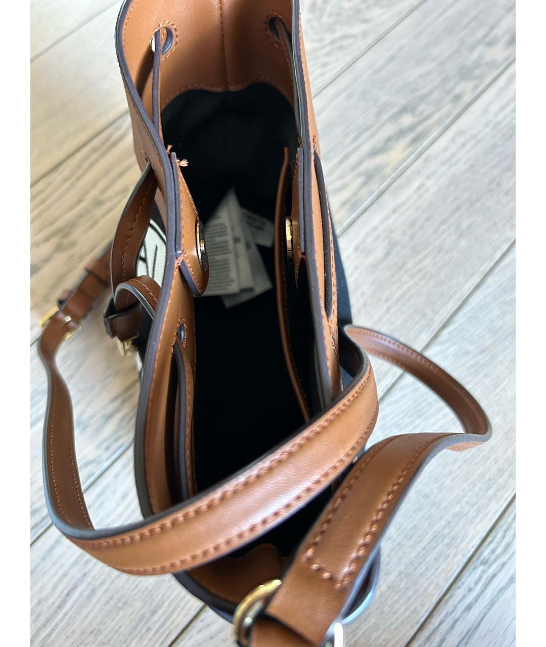 RALPH LAUREN Черная тканевая сумка через плечо, фото 4