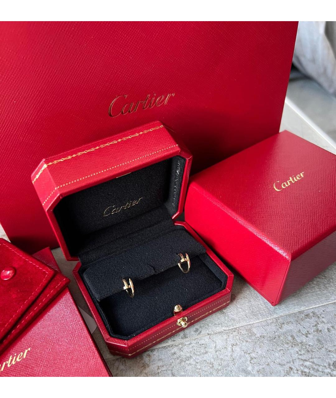 CARTIER Золотые серьги из желтого золота, фото 2