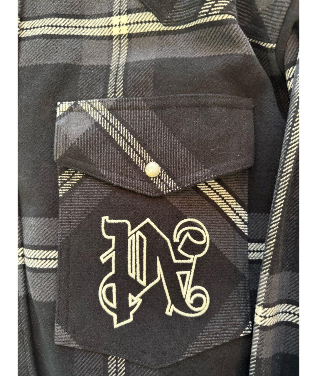 PALM ANGELS Серая хлопковая кэжуал рубашка, фото 6