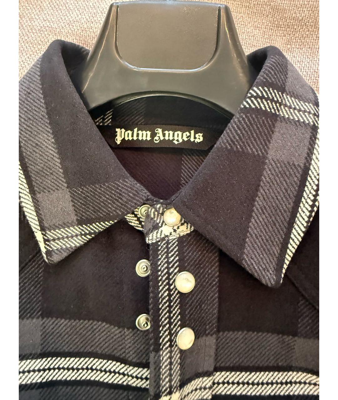 PALM ANGELS Серая хлопковая кэжуал рубашка, фото 5