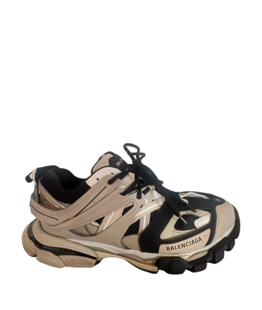 BALENCIAGA Бежевые низкие кроссовки / кеды, фото 1