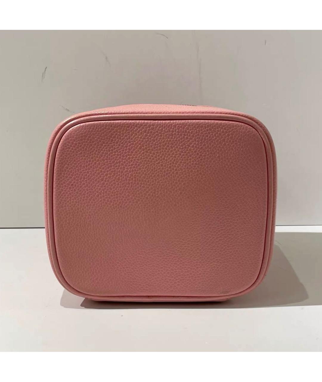 CHANEL Розовая кожаная сумка с короткими ручками, фото 5