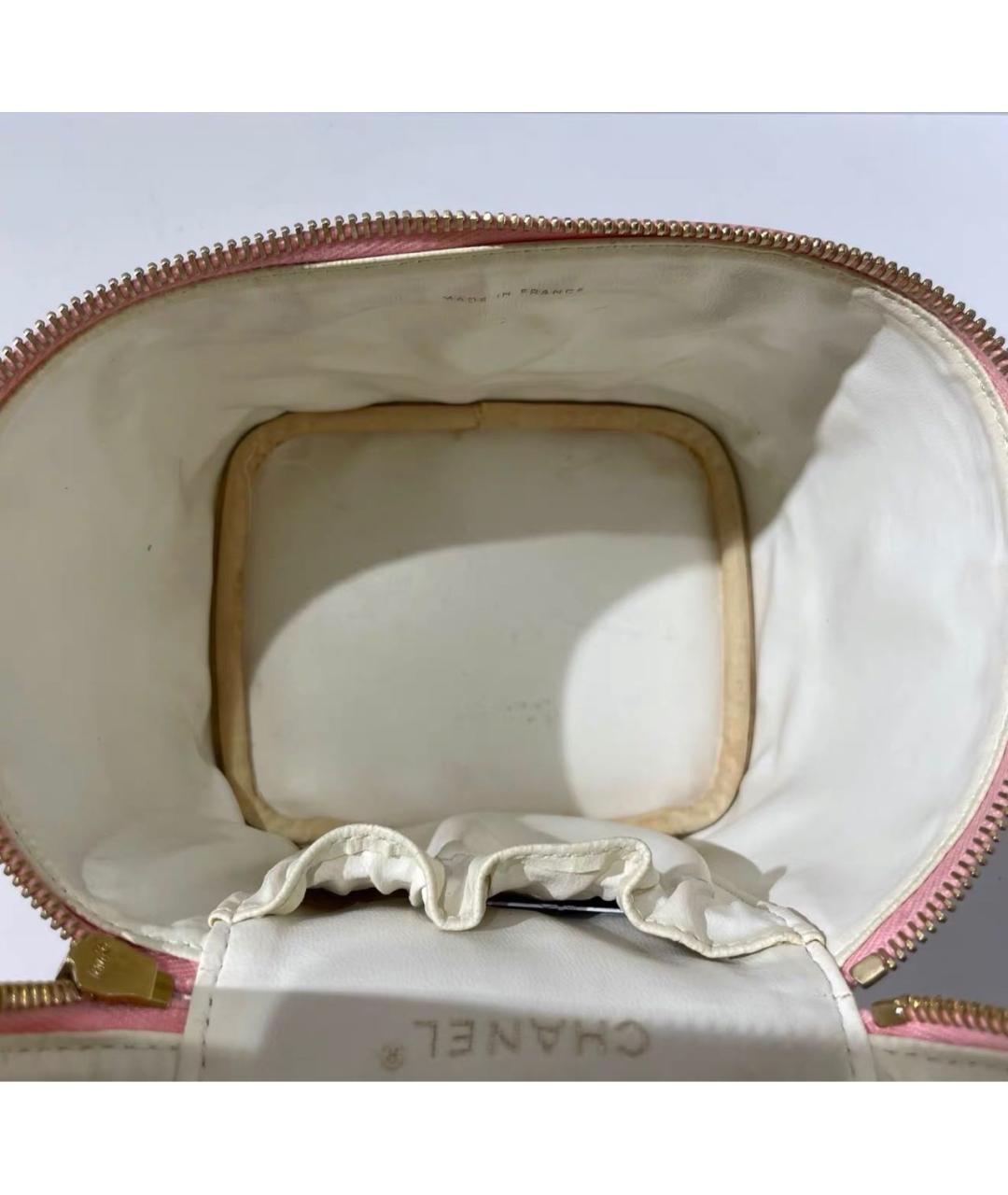 CHANEL Розовая кожаная сумка с короткими ручками, фото 8