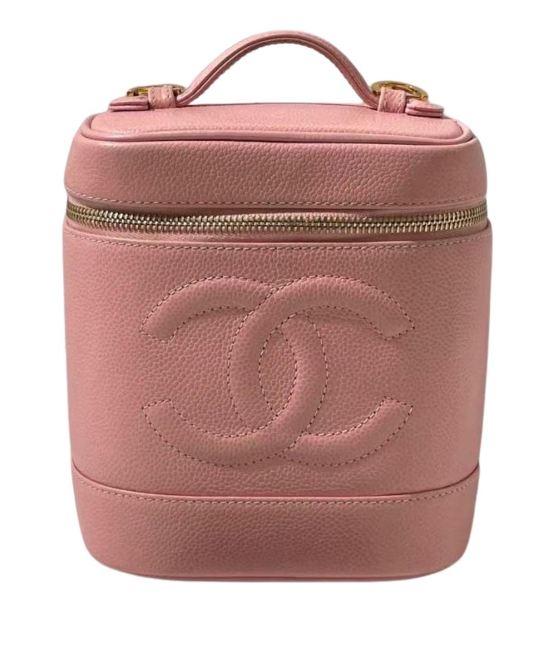 CHANEL Розовая кожаная сумка с короткими ручками, фото 1