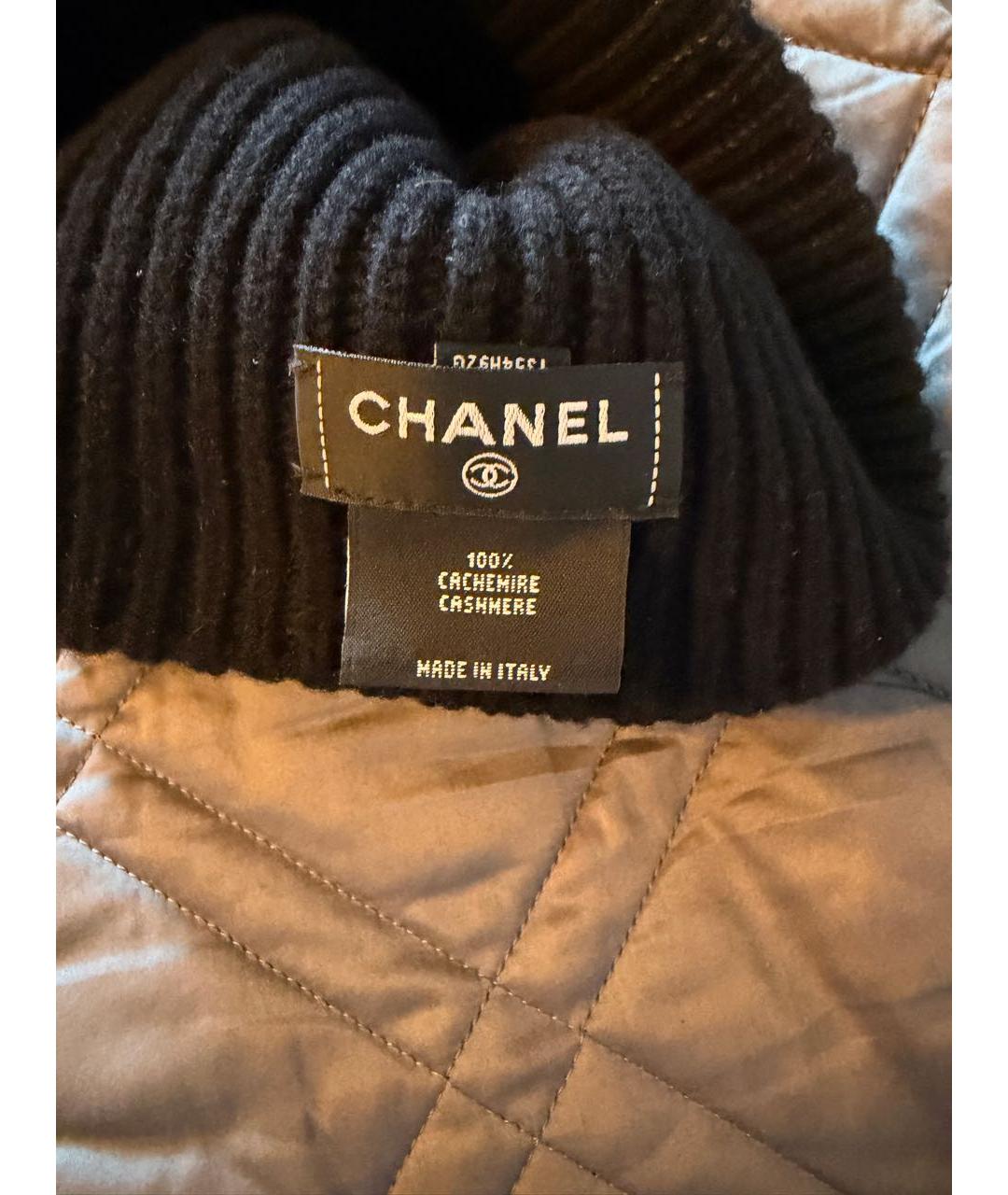 CHANEL Черная шапка, фото 4