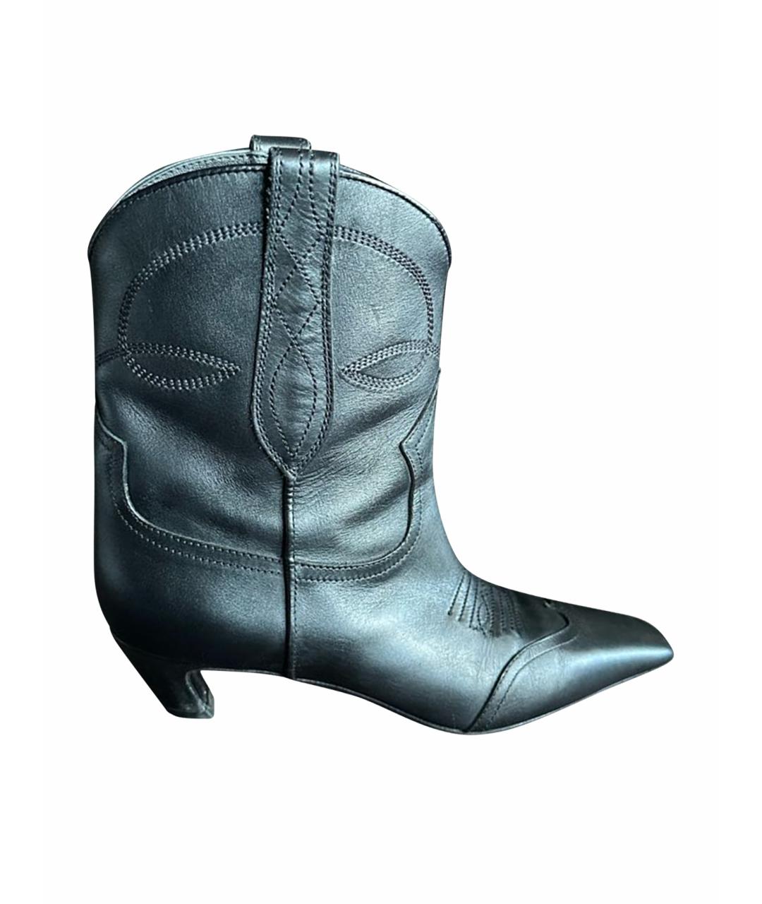 KHAITE Черные кожаные ботильоны, фото 1