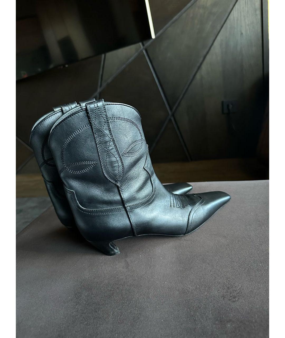 KHAITE Черные кожаные ботильоны, фото 8