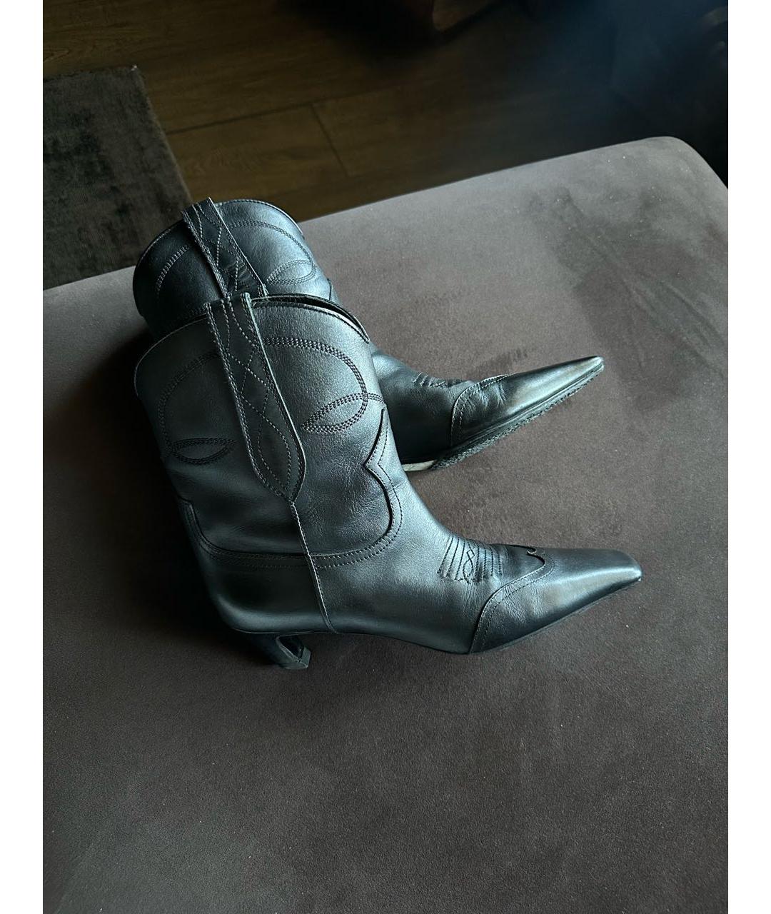 KHAITE Черные кожаные ботильоны, фото 2