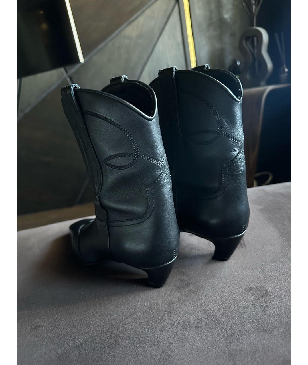 KHAITE Черные кожаные ботильоны, фото 4