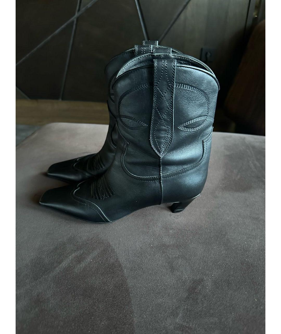 KHAITE Черные кожаные ботильоны, фото 7