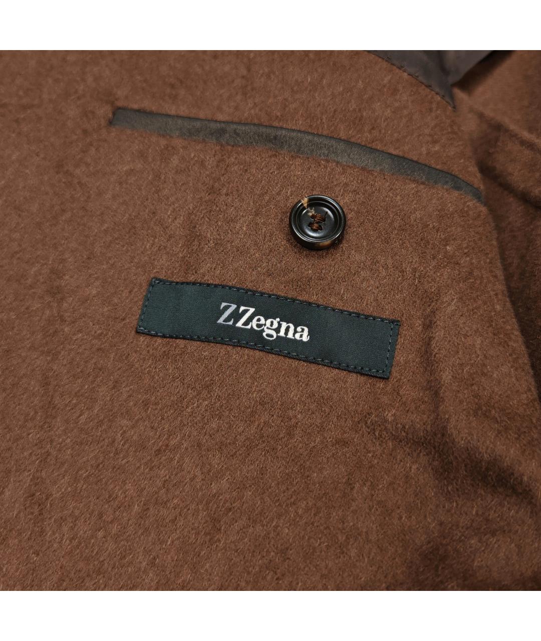 ZZEGNA Коричневый шерстяной пиджак, фото 7