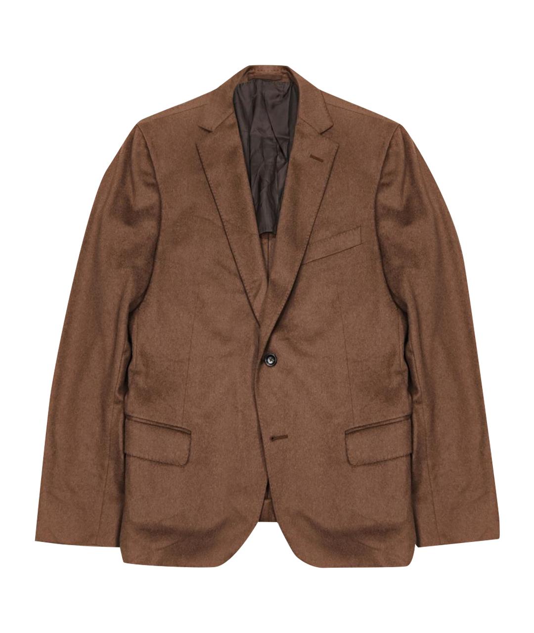 ZZEGNA Коричневый шерстяной пиджак, фото 1