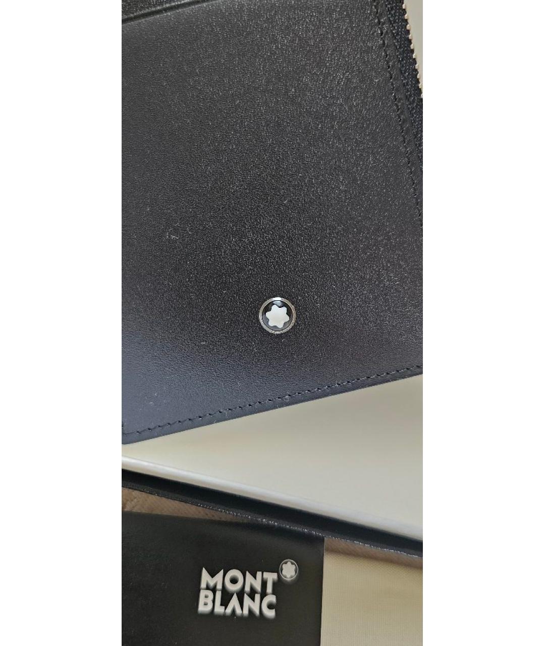 MONTBLANC Черный кожаный кардхолдер, фото 7