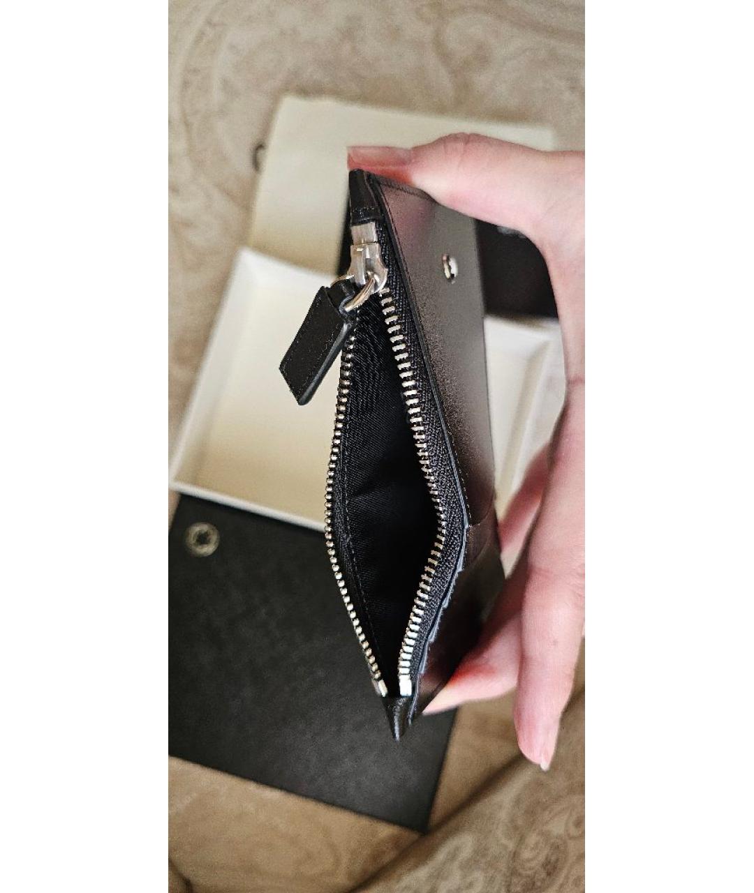 MONTBLANC Черный кожаный кардхолдер, фото 4