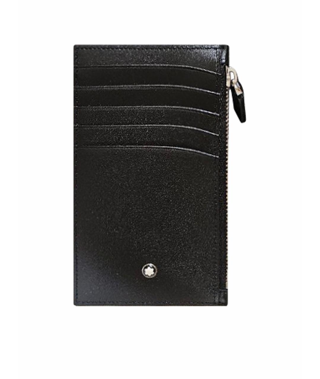 MONTBLANC Черный кожаный кардхолдер, фото 1