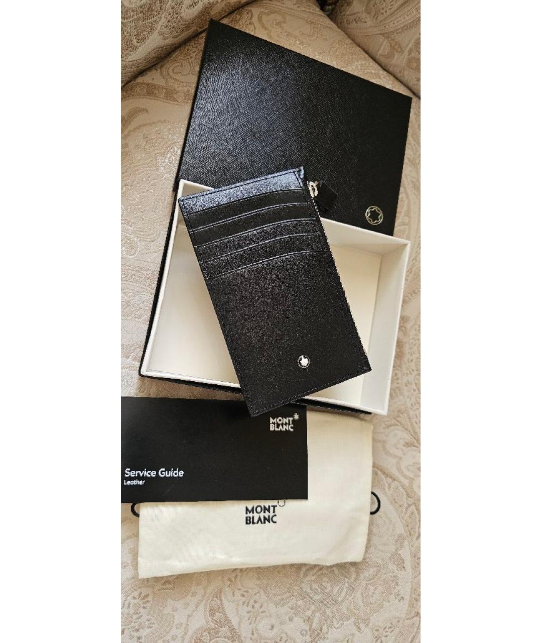 MONTBLANC Черный кожаный кардхолдер, фото 5
