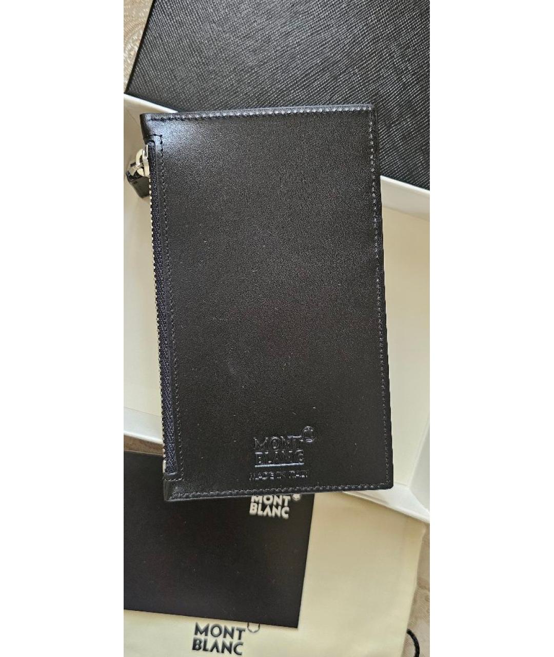 MONTBLANC Черный кожаный кардхолдер, фото 3