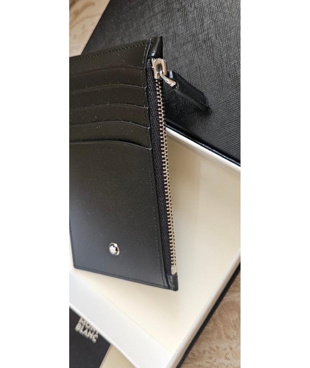 MONTBLANC Черный кожаный кардхолдер, фото 2