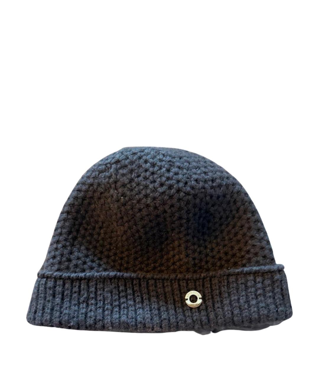 LORO PIANA Темно-синяя кашемировая шапка, фото 1