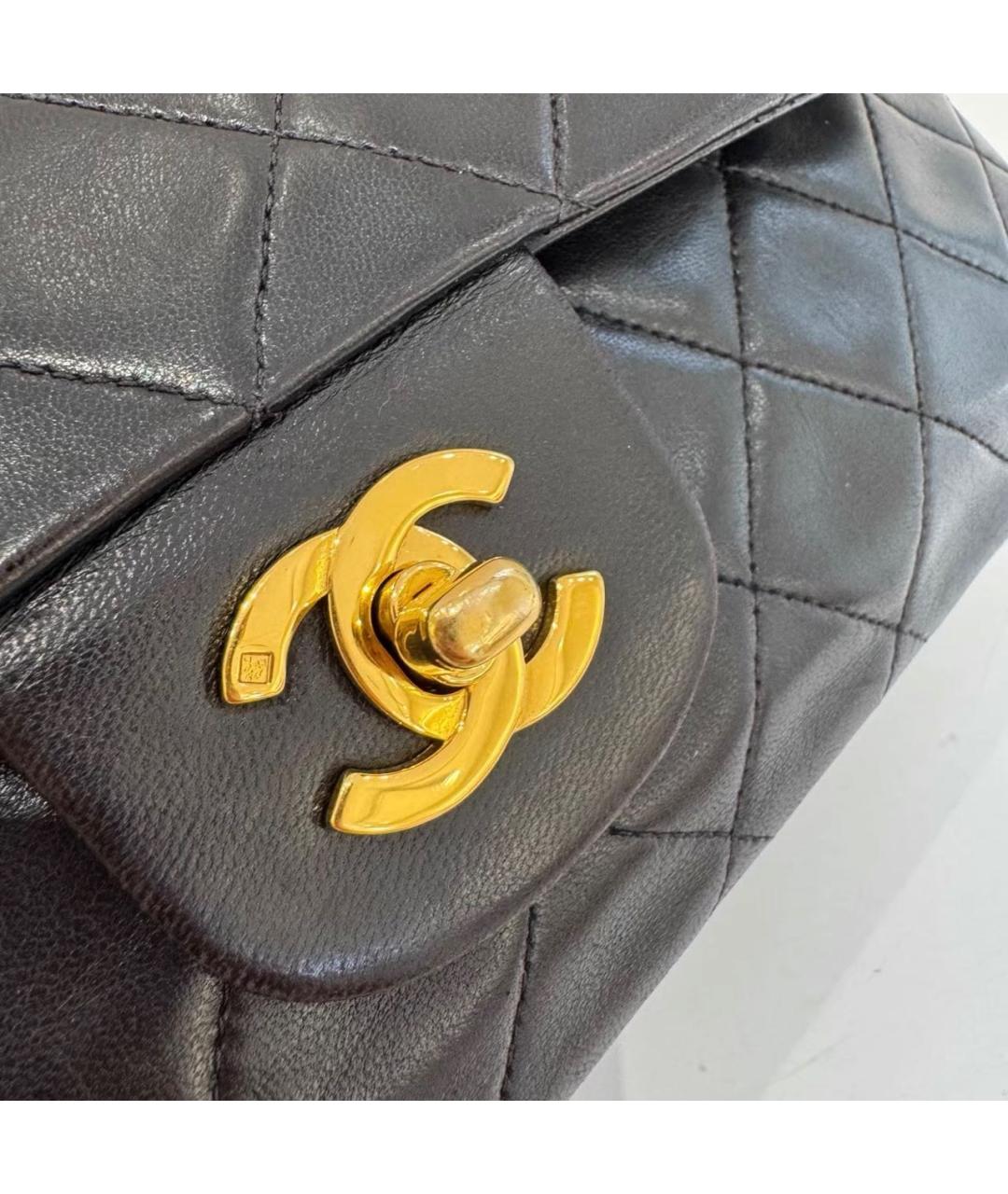 CHANEL Черная кожаная сумка через плечо, фото 8