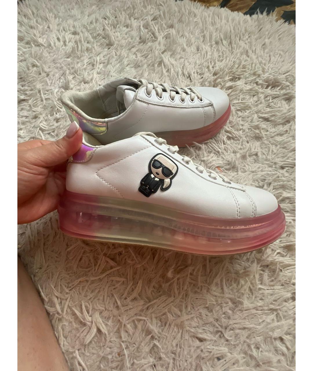 KARL LAGERFELD Белые кожаные кроссовки, фото 3