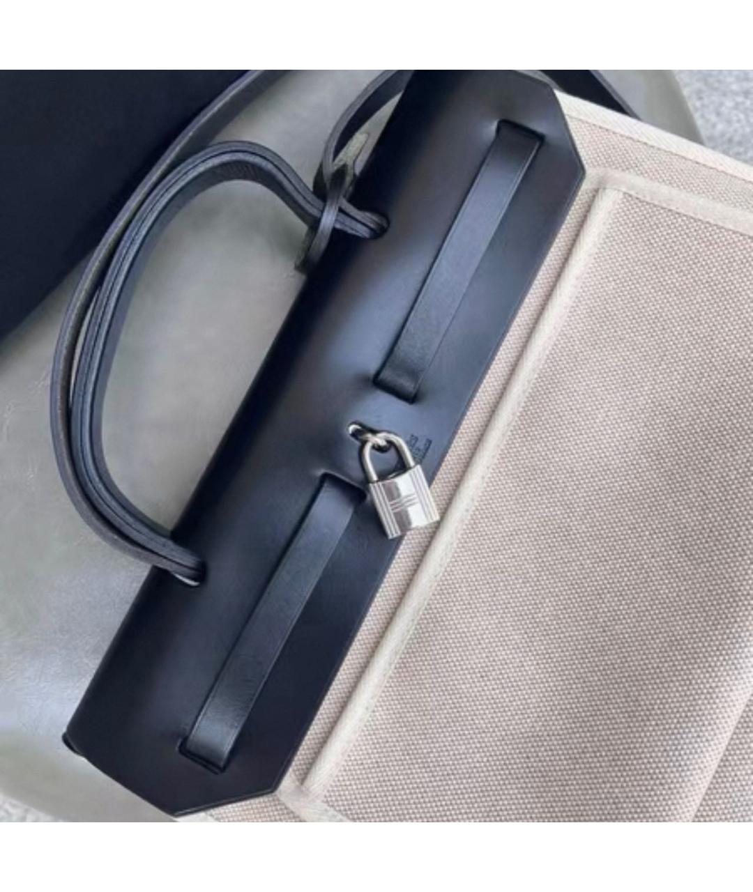 HERMES Черная тканевая сумка через плечо, фото 4