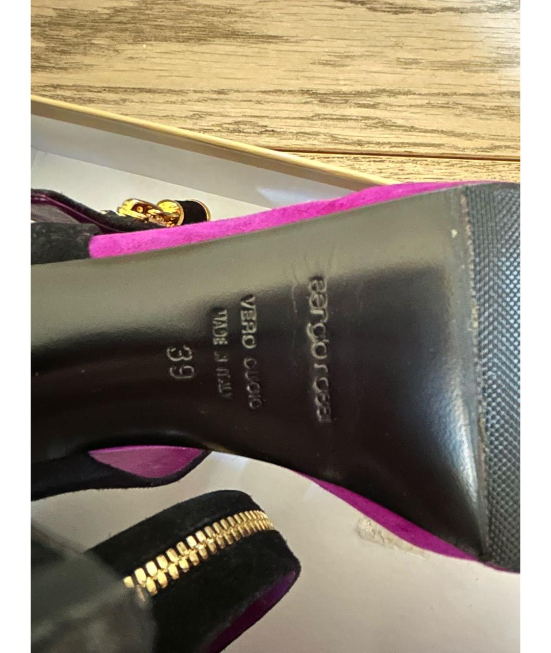 SERGIO ROSSI Мульти замшевые босоножки, фото 5