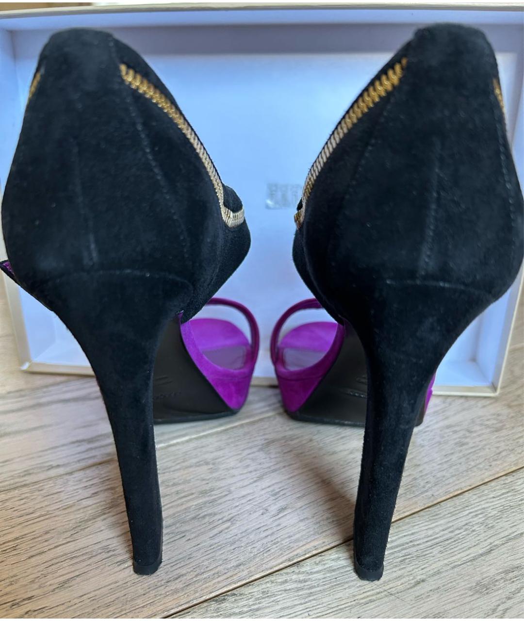 SERGIO ROSSI Мульти замшевые босоножки, фото 4