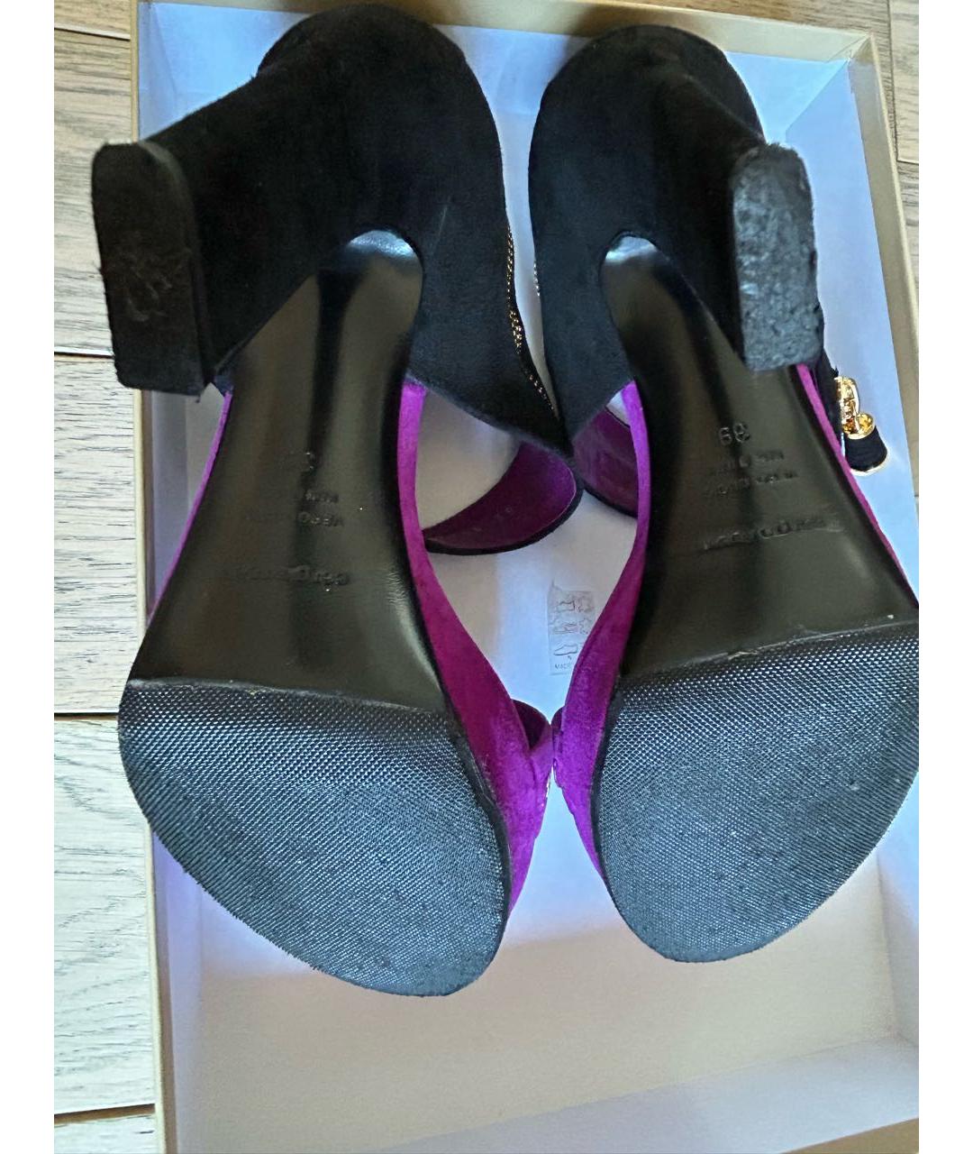 SERGIO ROSSI Мульти замшевые босоножки, фото 6